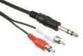 Y-Kabel: Klinke-Chinch/RCA